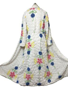 Canyon Group Beverly Hills Chenille Wedding Cake Bathrobe Size Small